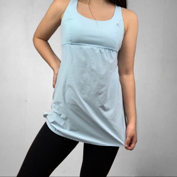 lululemon athletica Tops - Lululemon Racerback Light Blue Flowy Workout Tank